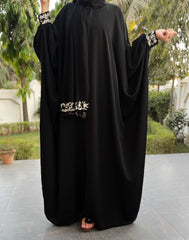 Embellished Cuffed Sleeves Bisht Abaya - The Abaya Store