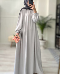 Basic Side Pleated Closed Abaya - The Abaya Store
