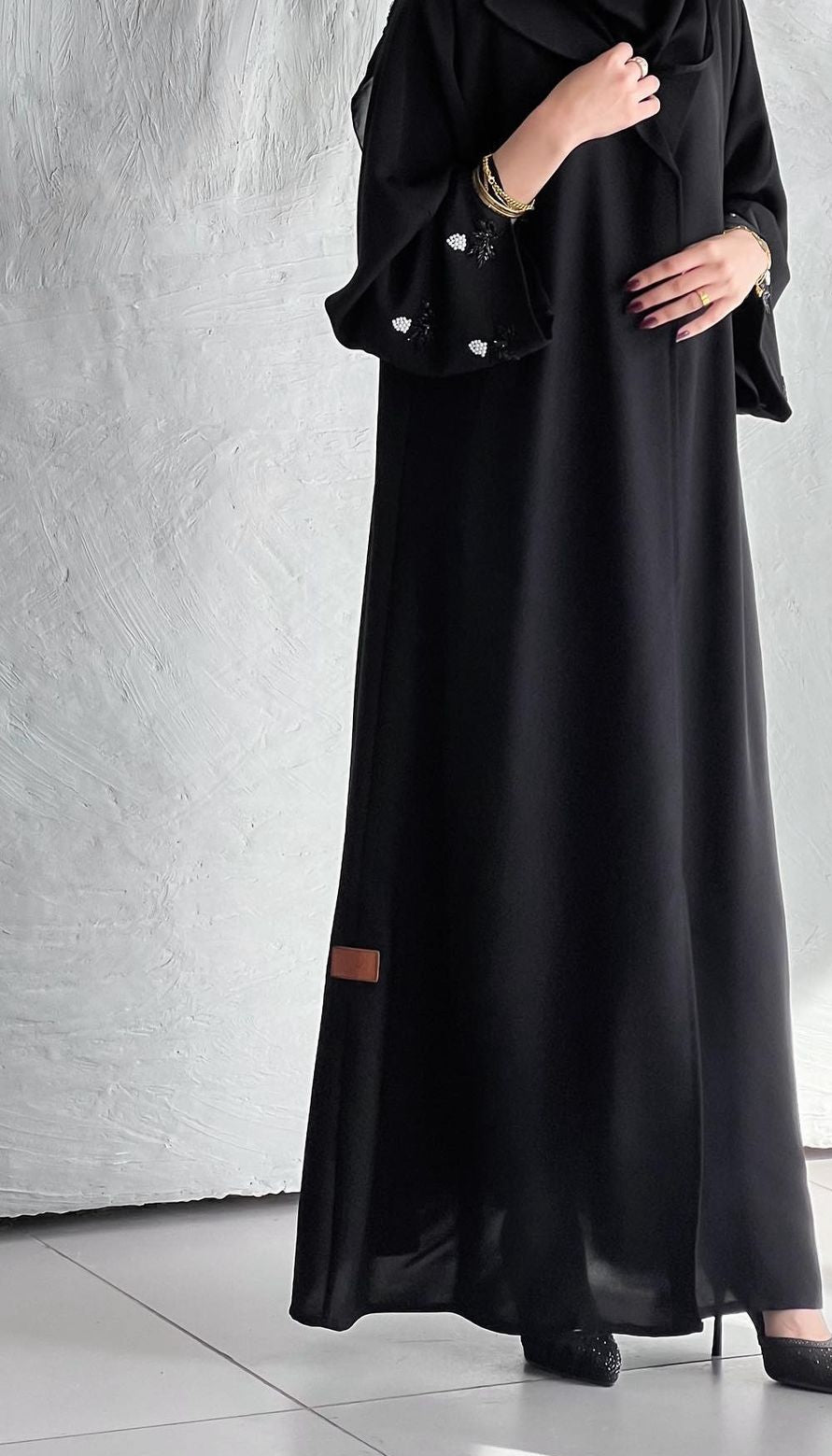 Embellished Sleeves coat style abaya