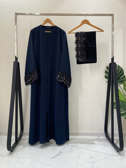 Elegant Floral lace Abaya