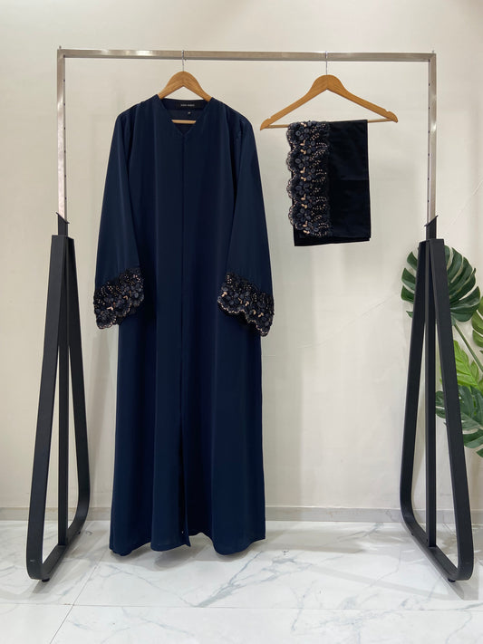 Elegant Floral lace Abaya