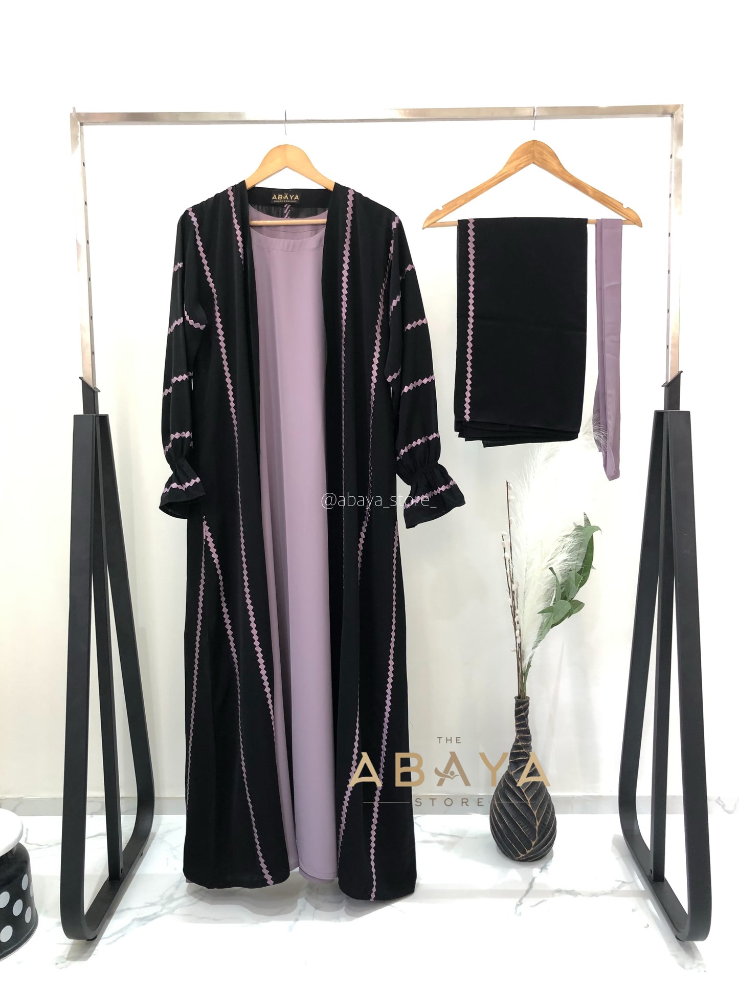 Two Piece Embroidered Abaya