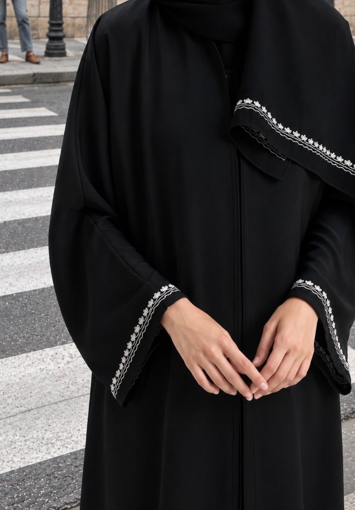 Delicately Embroidered Buttoned