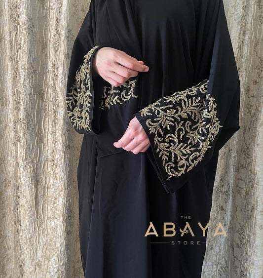 Gold Handworked Bisht Abaya - The Abaya Store