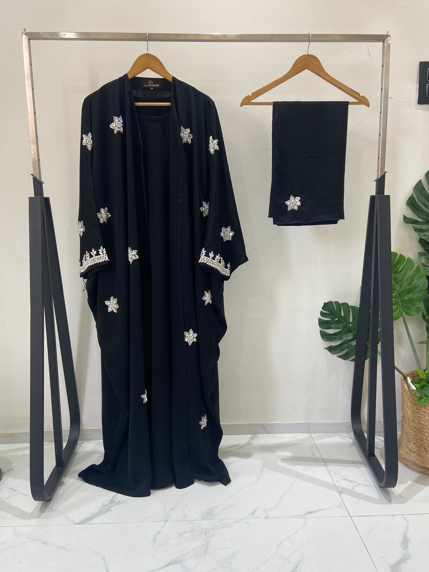Premium Handwork Open Abaya set