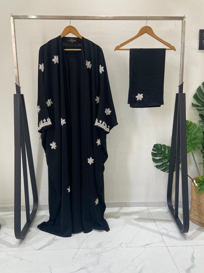 Premium Handwork Open Abaya set