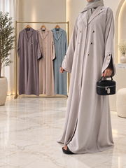 Delicate Embroidered Two Piece Abaya
