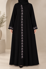 Luxury Delicate Detailed Abaya ( Ready to ship )