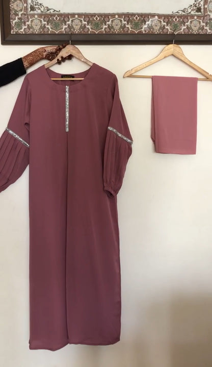 Embellished Lace Closed Style Abaya