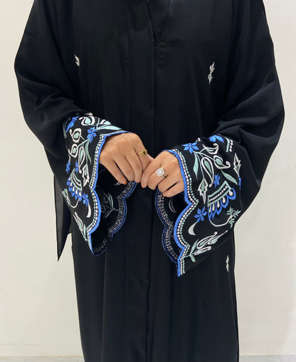 Premium Black Modest Embroidered Abaya