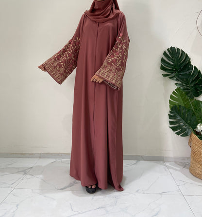 Handcrafted floral Embroidered abaya