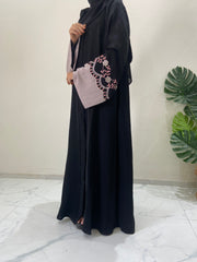 Simple minimal Embroidered Abaya