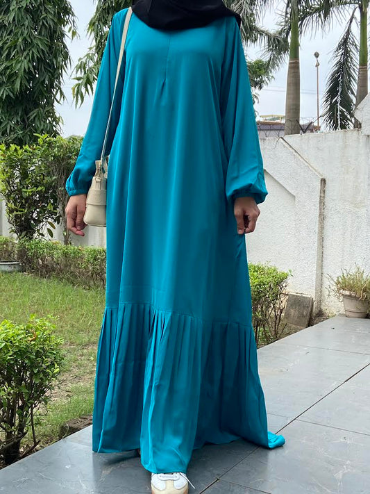 Maxi style short zipper abaya - The Abaya Store