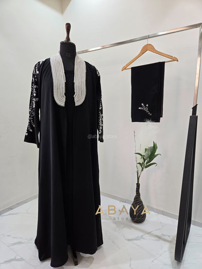 luxury Pearl Two Piece Abaya