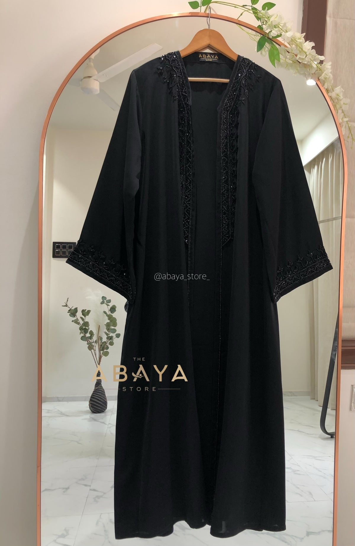 Black on Black Luxury Abaya