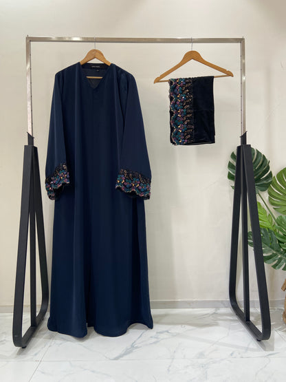 Elegant Floral lace Abaya