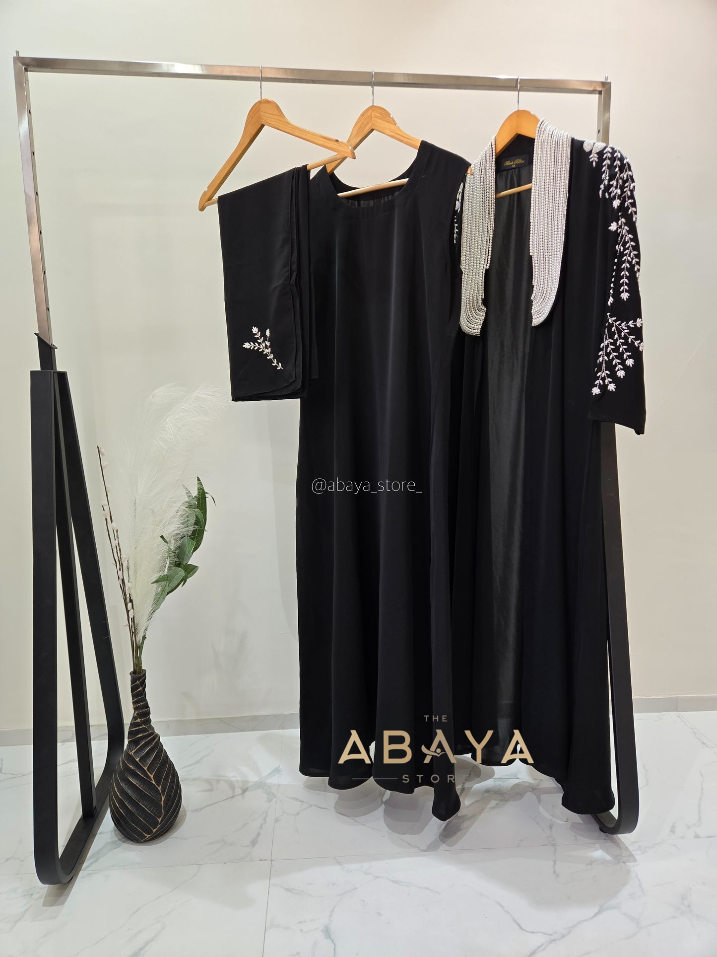 luxury Pearl Two Piece Abaya
