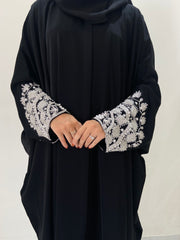 Luxury Black abaya with Elegant Handwork