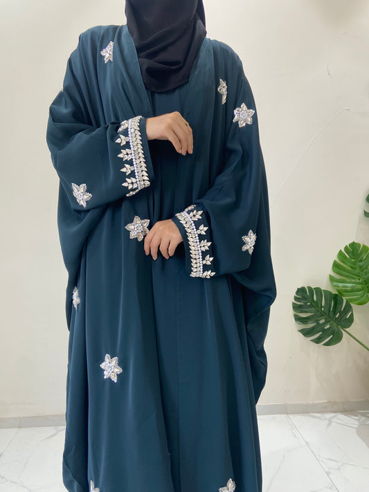 Premium Handwork Open Abaya set