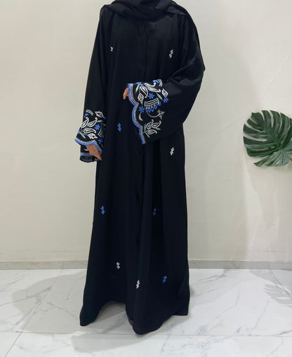 Premium Black Modest Embroidered Abaya