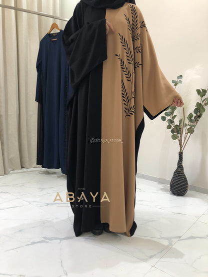 Dual Tone Embroidered Abaya