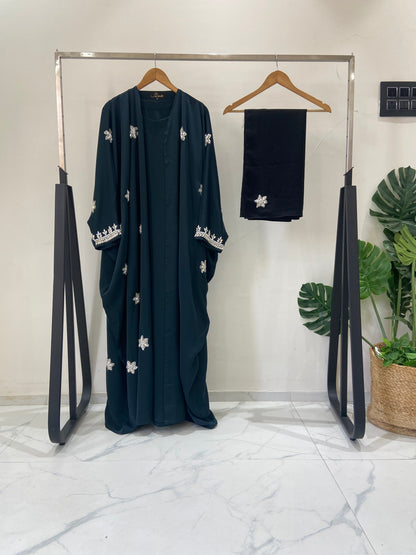 Premium Handwork Open Abaya set