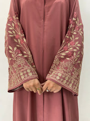 Handcrafted floral Embroidered abaya