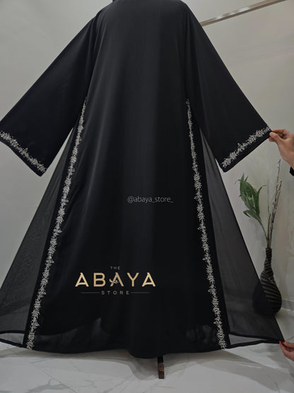 Luxury Two Piece Side Handworked Abaya