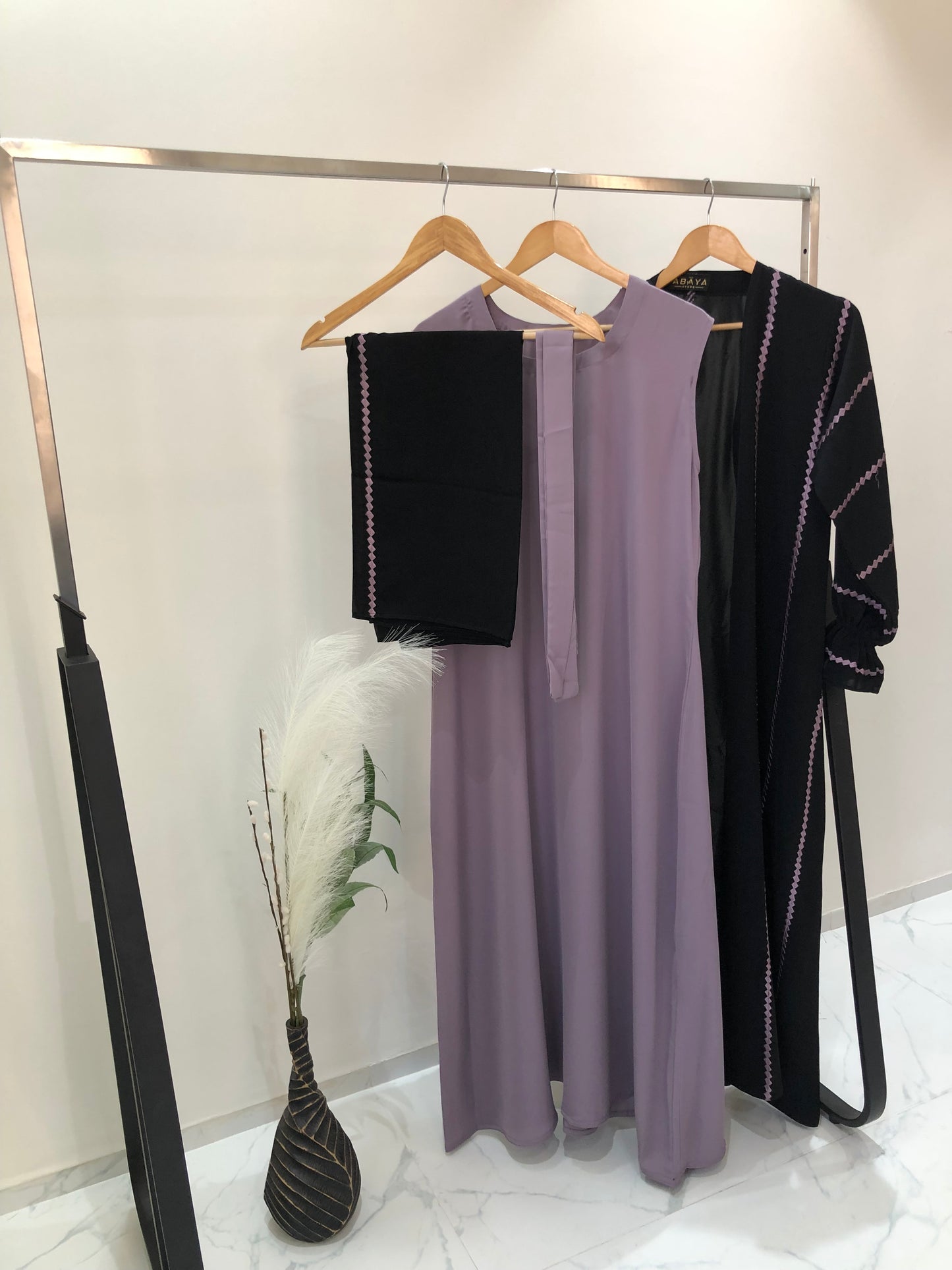 Two Piece Embroidered Abaya