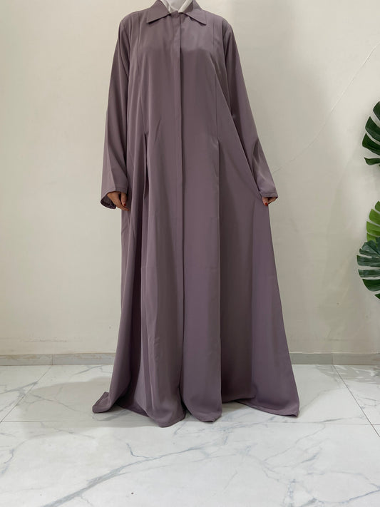 Modern A-line collared Abaya