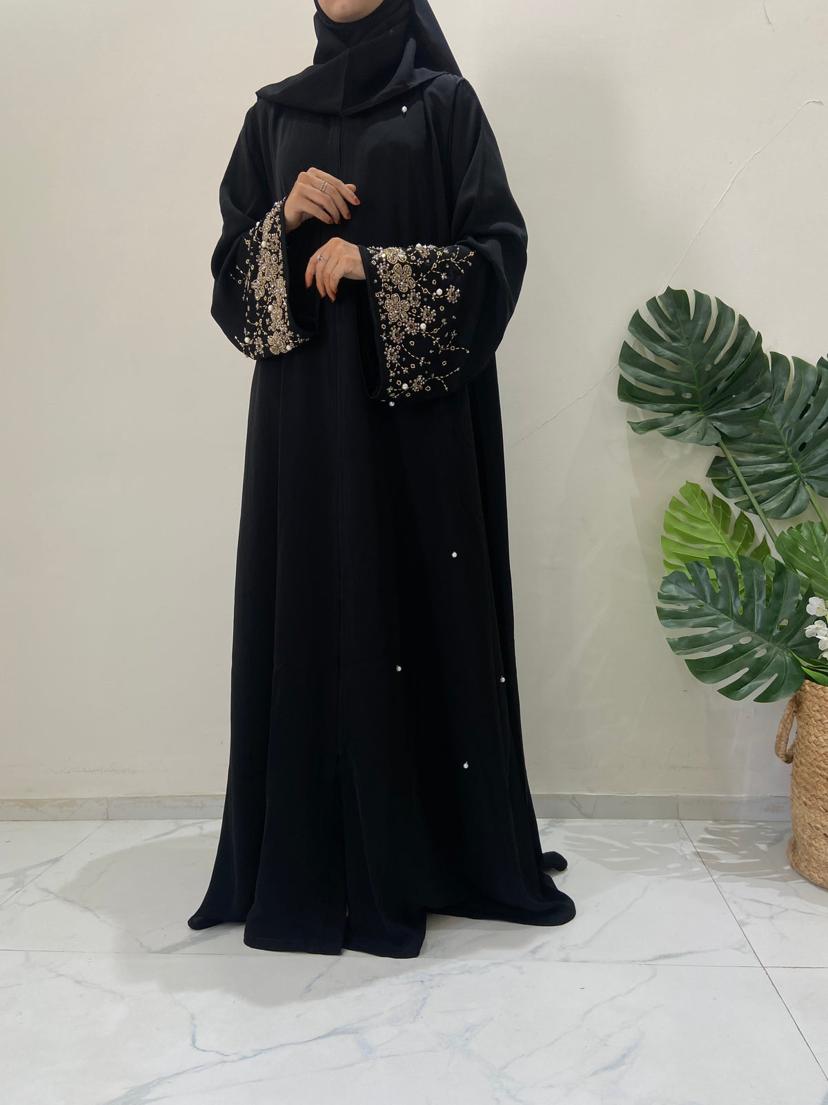 Golden Handworked Abaya