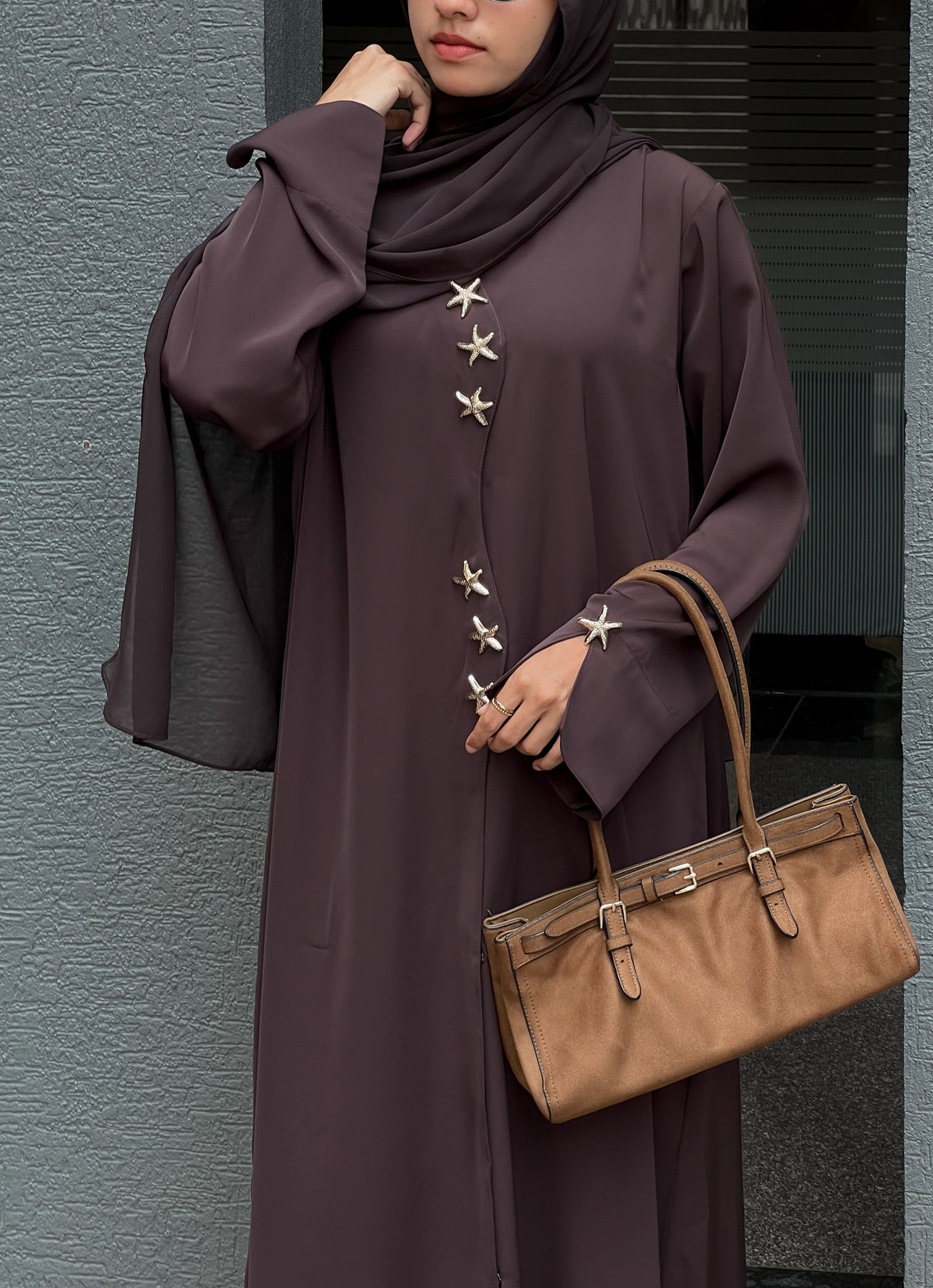 Basic Star Buttoned Abaya 🌟