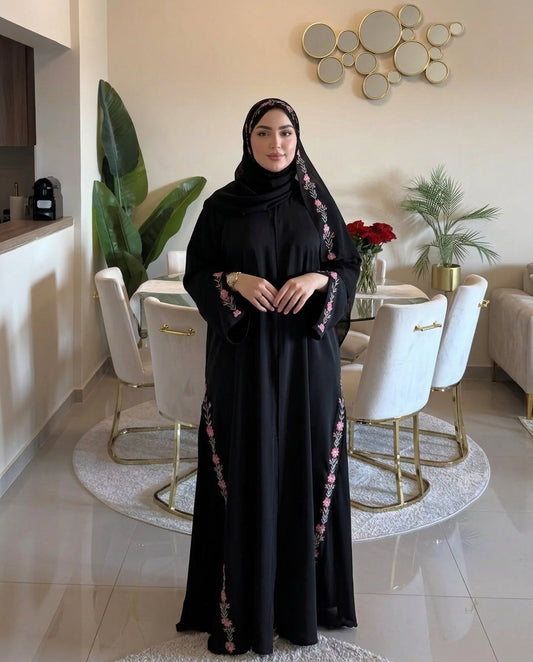Floral Embroidered Abaya