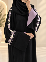 Dual tone Embroidered  Abaya ( Ready to ship )