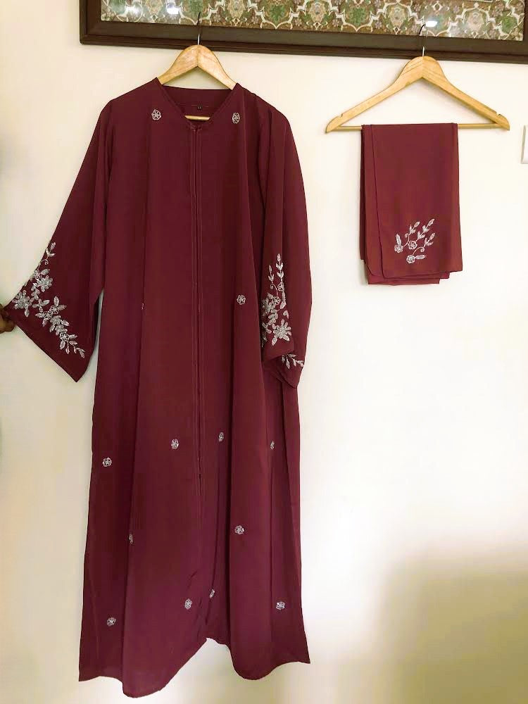 Handworked Buttoned Abaya - The Abaya Store