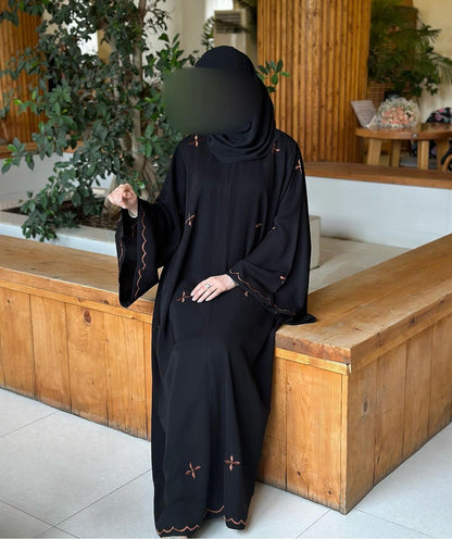 Black Embroidered Abaya - The Abaya Store