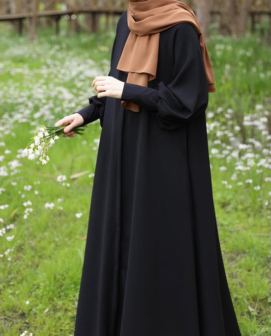 Cuff sleeves A line Buttoned Basic - The Abaya Store