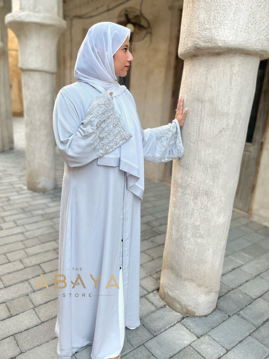 Hira Abaya | Delicately handworked sleeves Abaya - The Abaya Store