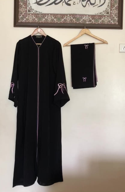 Amani Bow Embroidered Abaya