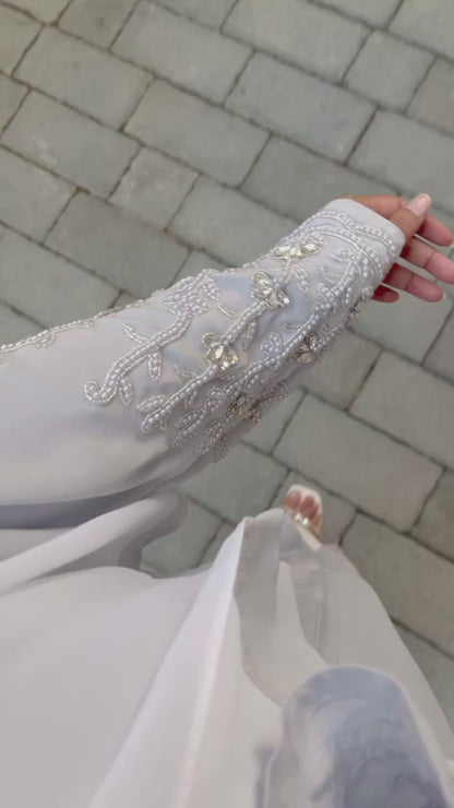 Hira Abaya | Delicately handworked sleeves Abaya