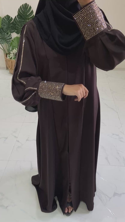 Delicated Rhinestones Abaya