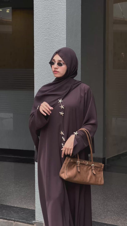 Basic Star Buttoned Abaya 🌟