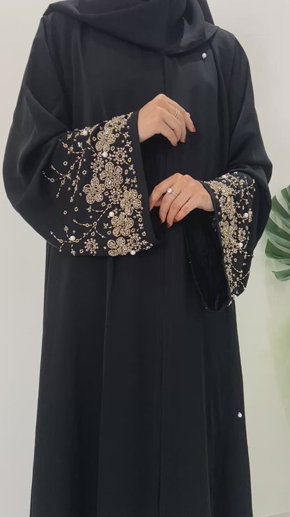 Golden Handworked Abaya