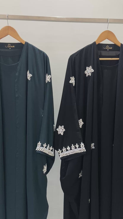 Premium Handwork Open Abaya set