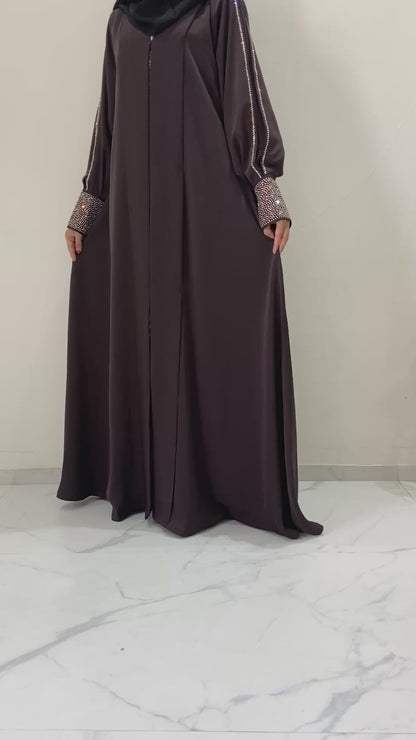 Delicated Rhinestones Abaya