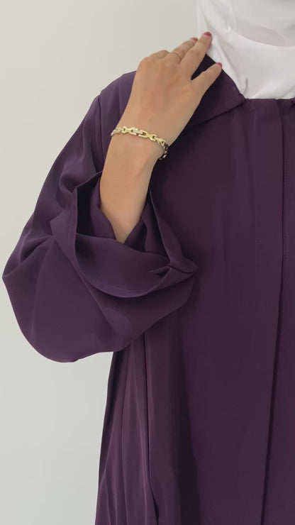 Modern A-line collared Abaya