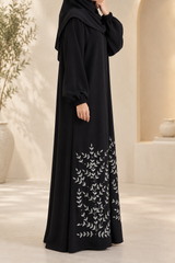 Silver Bloom Abaya