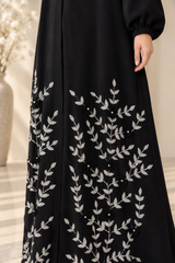 Silver Bloom Abaya