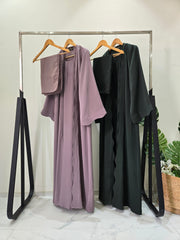 Scalloped Two Piece Abaya