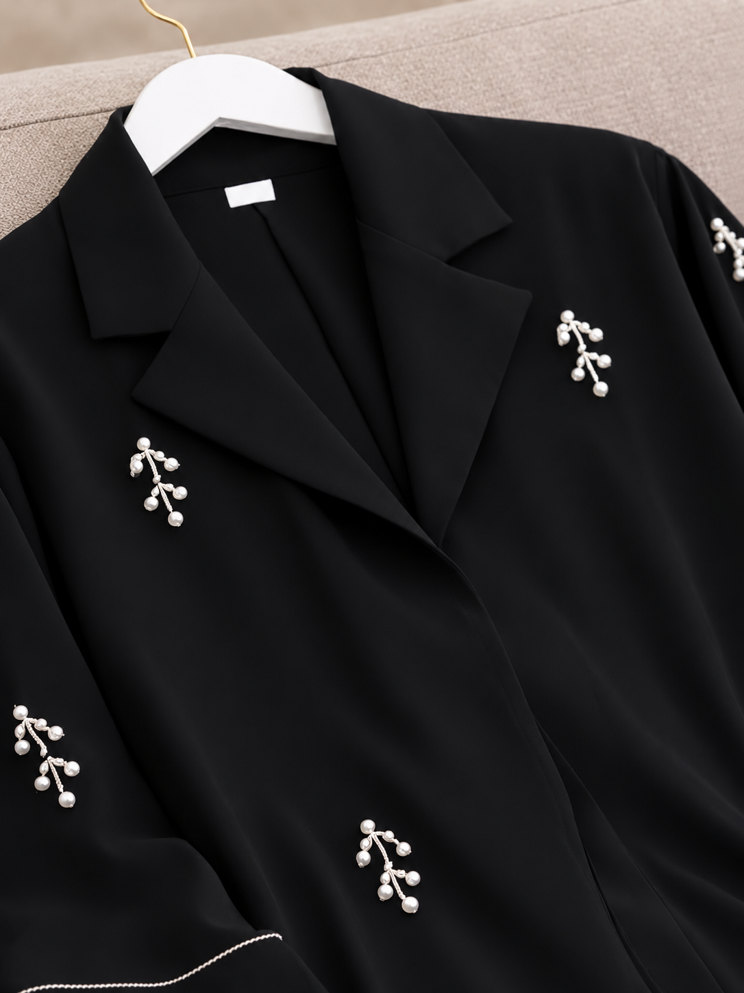 Black Abaya with Delicate Handwork